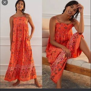 Anthropologie Quilted floral maxi dress size M. Purchased new, worn once.